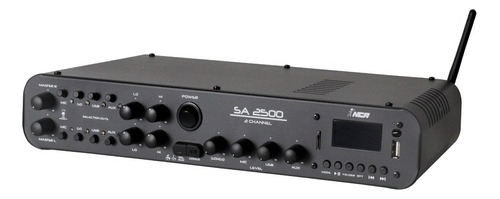 Amplificador Compacto Amplificado Nca Sa2500 180w Bt Fm Gong Cor Cinza