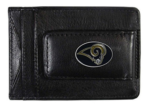 Titular De La Tarjeta Nfl St. Louis Rams Leather Money Clip