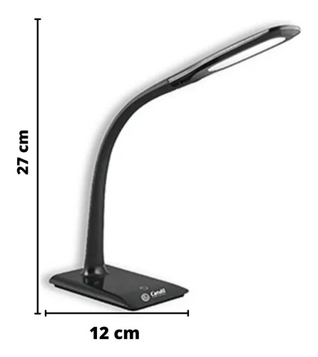 Imagen 2 de 6 de Lampara De Escritorio Velador 7w Led Flip Dimerizable