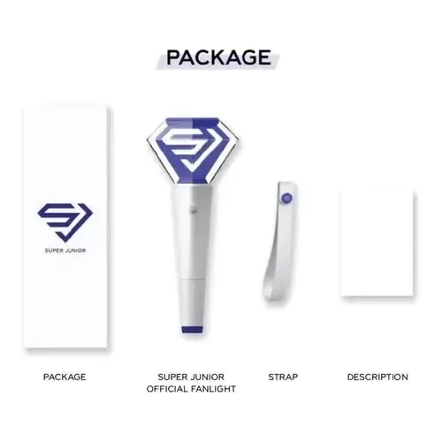 アイドル SUPER JUNIOR OFFICIAL FANLIGHT ver.2 Super Junior - Lightstick Oficial Versão 2 Original Kpop
