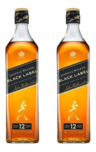 Whisky Johnnie Walker Black Label 750ml Escoces X2 - Gobar®