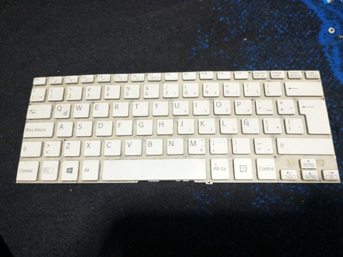 Teclado Iluminado Sony Svf14 Blanco Sin Marco