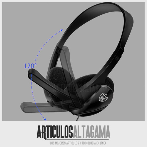 Imagen 2 de 3 de Audifonos Diadema Con Microfono Plug 3.5mm Livianos Comodos