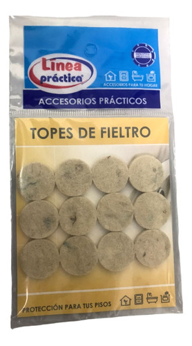 Topetina Tope De Fieltro Adhesivo Redondo Silla Mesa X12 Un