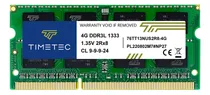 Comprar Memoria Ram 4gb Ddr3 1333mhz Pc3-10600 Sodimm Timetec