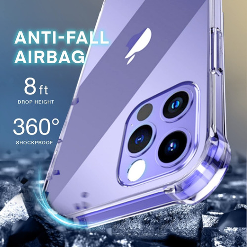 Imagen 5 de 7 de Estuche - Forro Clear Transparente Apple iPhone 14 Pro Max