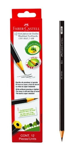 Lapiz Negro Faber Castell Eco Hb X Caja 12 Unidades