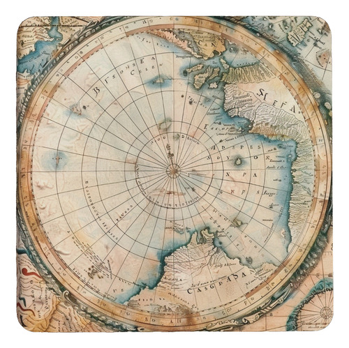 Mousepads Decorados 20x20cm - Mapas Antiguos