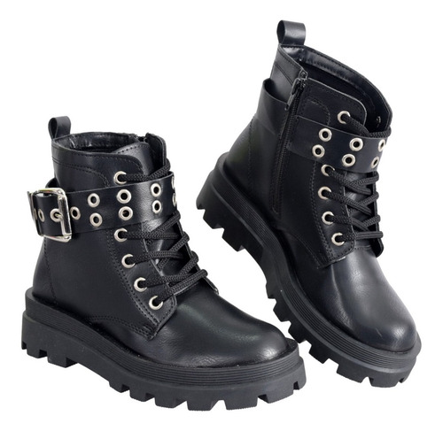 Imagen 3 de 6 de Botas Borcego Mujer Lady Skay Cierre Cordones Geraldine 3353