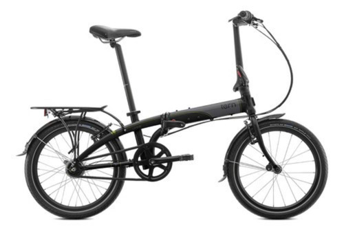 Bicicleta urbana plegable Tern Link D7i R20 Único frenos v-brakes cambio Shimano Nexus color gris oscuro con pie de apoyo