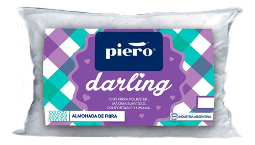 Almohada Piero Darling 70x40cm Fibra Lavable + Cuotas 