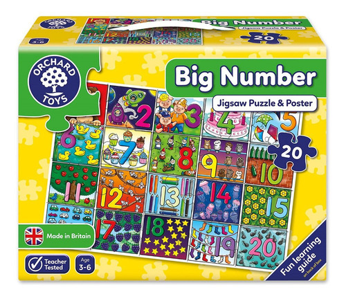 Puzzle Didactico Infantil Numeros Y Cantidades Orchard 237