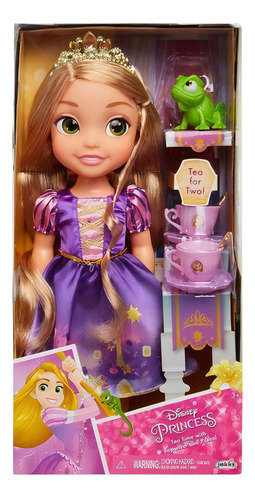 Boneca Disney Rapunzel E Amigo Pascal Hora Cha