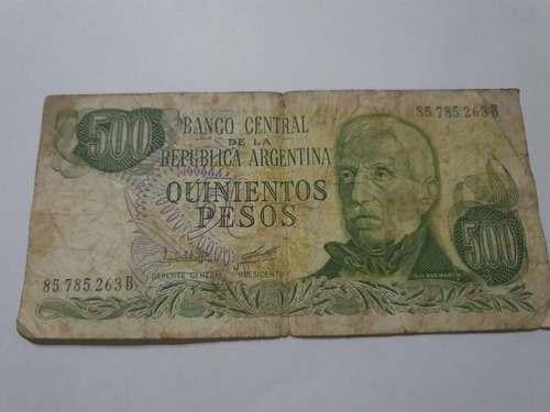 Argentina Billete 500 Pesos Firma Lópes-diz Clase B