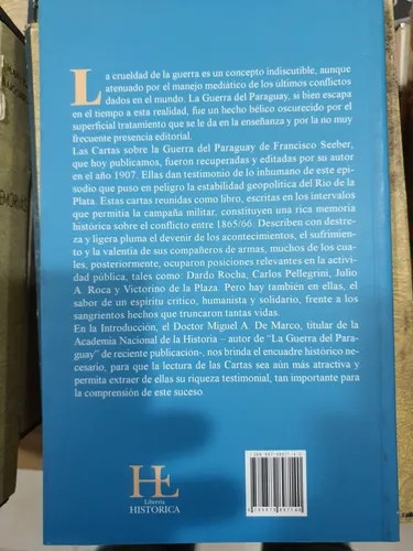 Libro:cartas Sobre La Guerra Del Paraguay-francisco Seeber