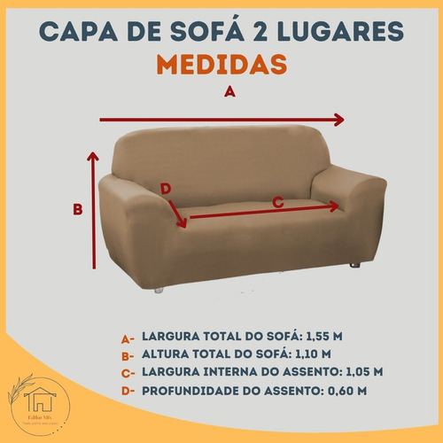 Capa De Sofá 2 Lugares De Malha Gel Grossa Super Resistente