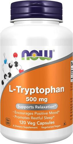 Tryptophan/120 Caps Veggie/500mg/sueño Reparador