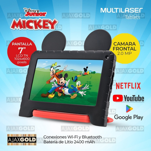 Imagen 5 de 10 de Tablet Con Funda Disney Niños 32gb 2gb Android 11 Outlet