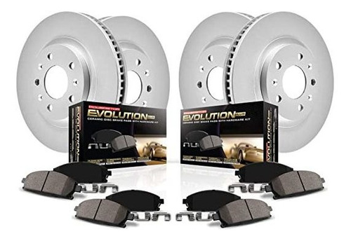 Power Stop Crk7357 Coated Brake Rotor And Ceramic Brake Pads