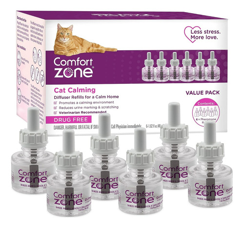 Comfort Zone Kit Calmante Con Difusor Para Gatos, Feromona