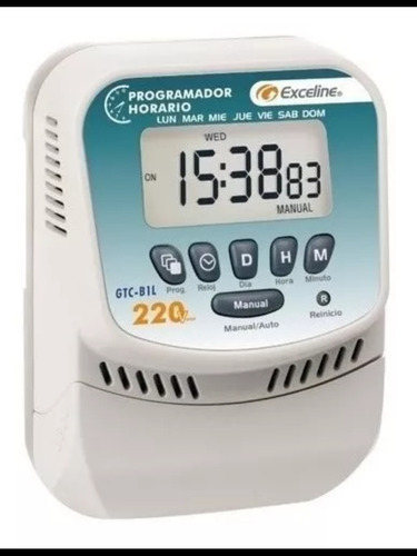 Reloj Programador Horario Digital De Bornera 220v Exceline 