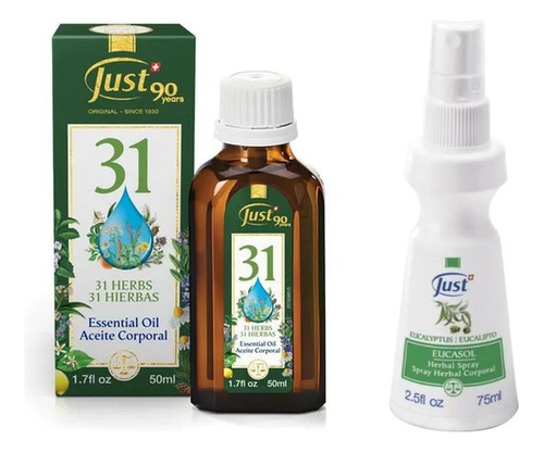 Pack Eucasol 75ml + Óleo 31 50ml Just Respirar Dolor D0r