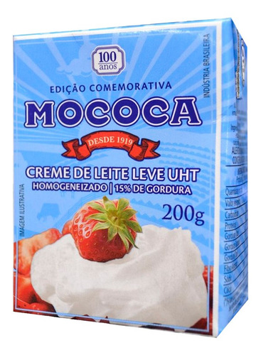 Creme De Leite Mococa Caixinha Leve Uht 15% Gordura 200g