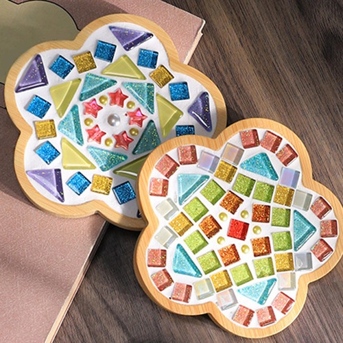 Kit De Posavasos De Mosaico Diy, Materiales Estilo G