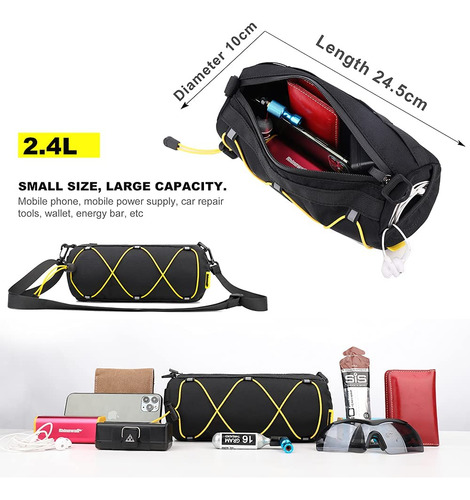 Bolsa De Manillar De Bicicleta, Frontal Y Multifuncional
