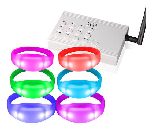 50p Led Intermitente Pulsera Coldplay Con Mando A Distancia