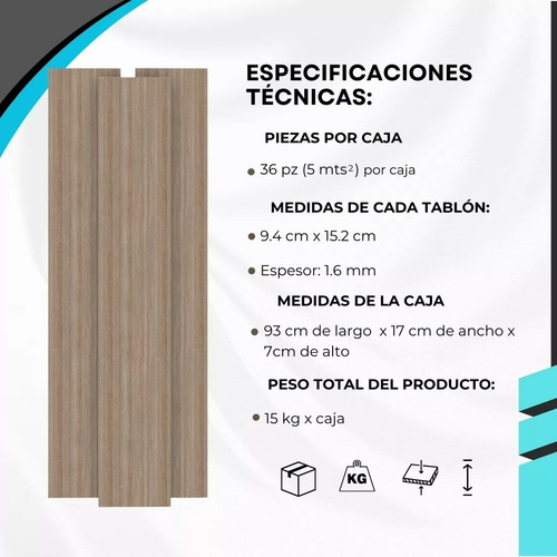 Piso Vinílico Pvc Autoadhesivo 3d 5m2 - Fd828