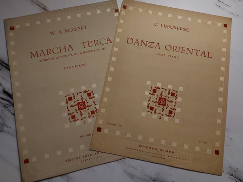 Danza Oriental Y Marcha Turca. Lote De 2 Partituras. 52077.