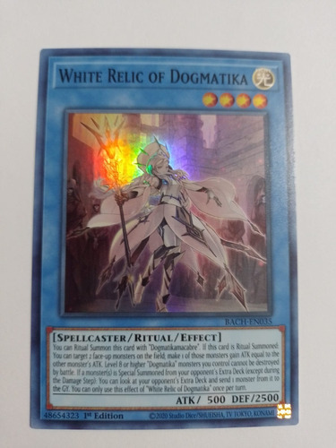 White Relic Of Dogmatika Super Rare Yugioh