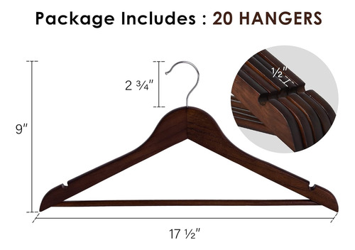 Percha De Madera Con Percha