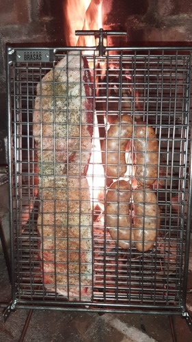 Imagen 8 de 10 de Parrilla Asador Portátil 35x50cm Malla Premium - Brasas®