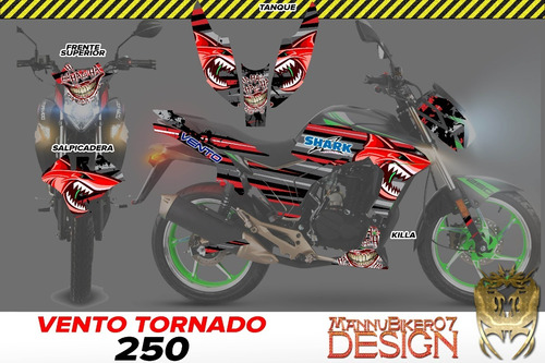 Vento Tornado 250 Vinil Wrap Calcomanias Kit Stickers Calcas