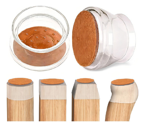 Kit 24 Protetor De Silicone Para Moveis Pesados Feltro Piso
