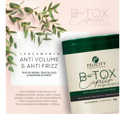 Btox Capilar Orgânico Felicity Professional 250gr