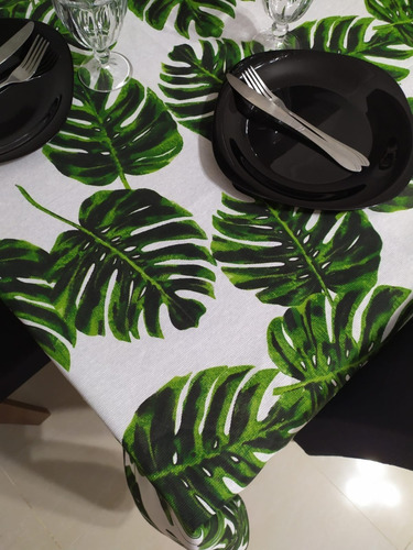 Imagem 4 de 6 de Toalha Para Mesa 14 Lugares Retangular 4,00x1,50 Costela Adã