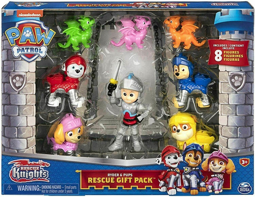  Paw Patrol Rescue Knights Ryder 8 Figuras  Pack