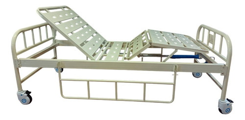 Cama Hospitalaria Manual 2 Posiciones Colchón Color Beige
