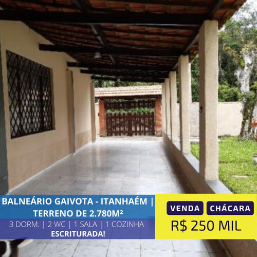 Belíssima Chácara De Laje Com Casa De Caseiro Em Itanhaém Sp