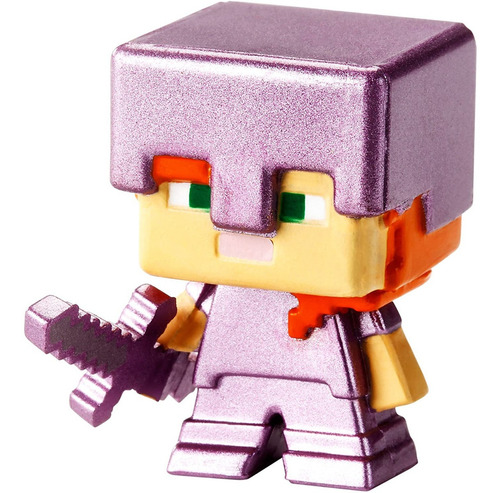 Figura Minecraft - Alex With Enchanted Armor - Mini Mattel (Usado)