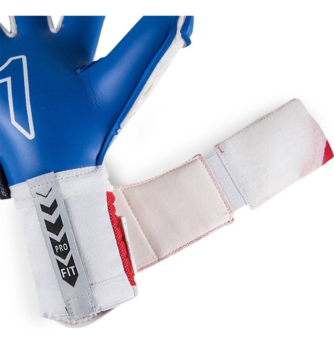 Imagen 4 de 6 de Guante De Portero Rinat Fiera Gk Pro Adulto Blanco Rojo Azul