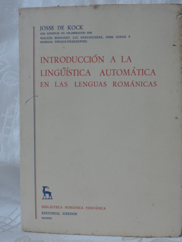 Introducción A La Lingüística Automática En Las Lenguas Romá