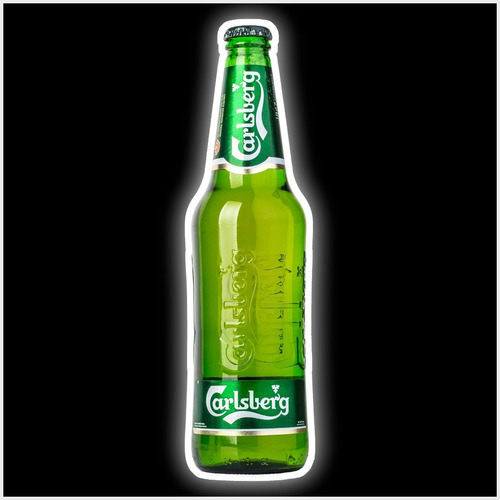 Anuncio Luminoso Caja De Luz Botella Cerveza Carlsberg 145cm