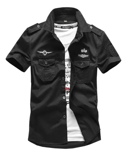 Camisa cuello piloto hot sale