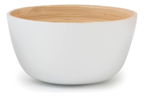 Bowl Cerealero Bambú, Copetín, Deco, 14cm 12487 Color Blanco