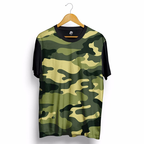 Camiseta Camuflada Exercito Brasileiro Militar Guerra Verde