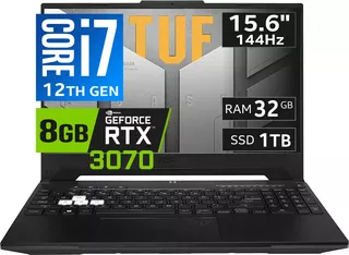 Asus Tuf Dash F15 Core I7 12650h 32ddr5 1tb Ssd Rtx3070 15.6